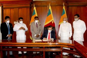 18 aug 2021 hon G L Peiris assusm duties