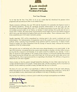 new year message english PRESIDENT